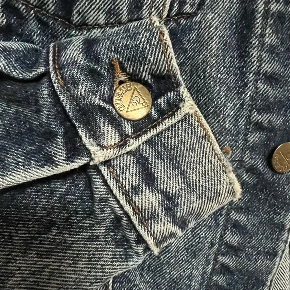 Vintage Guess Acid Wash Trucker Jean Jacket - Picture 8 of 14